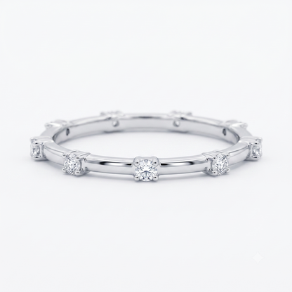 0.050Ct Lab Grown Diamond Eternity Ring, Diamond Wedding Band