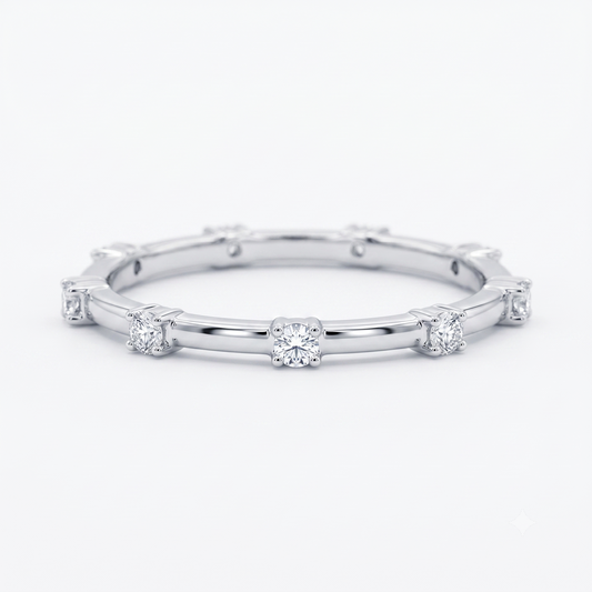 lab grown diamond eternity ring white gold​

