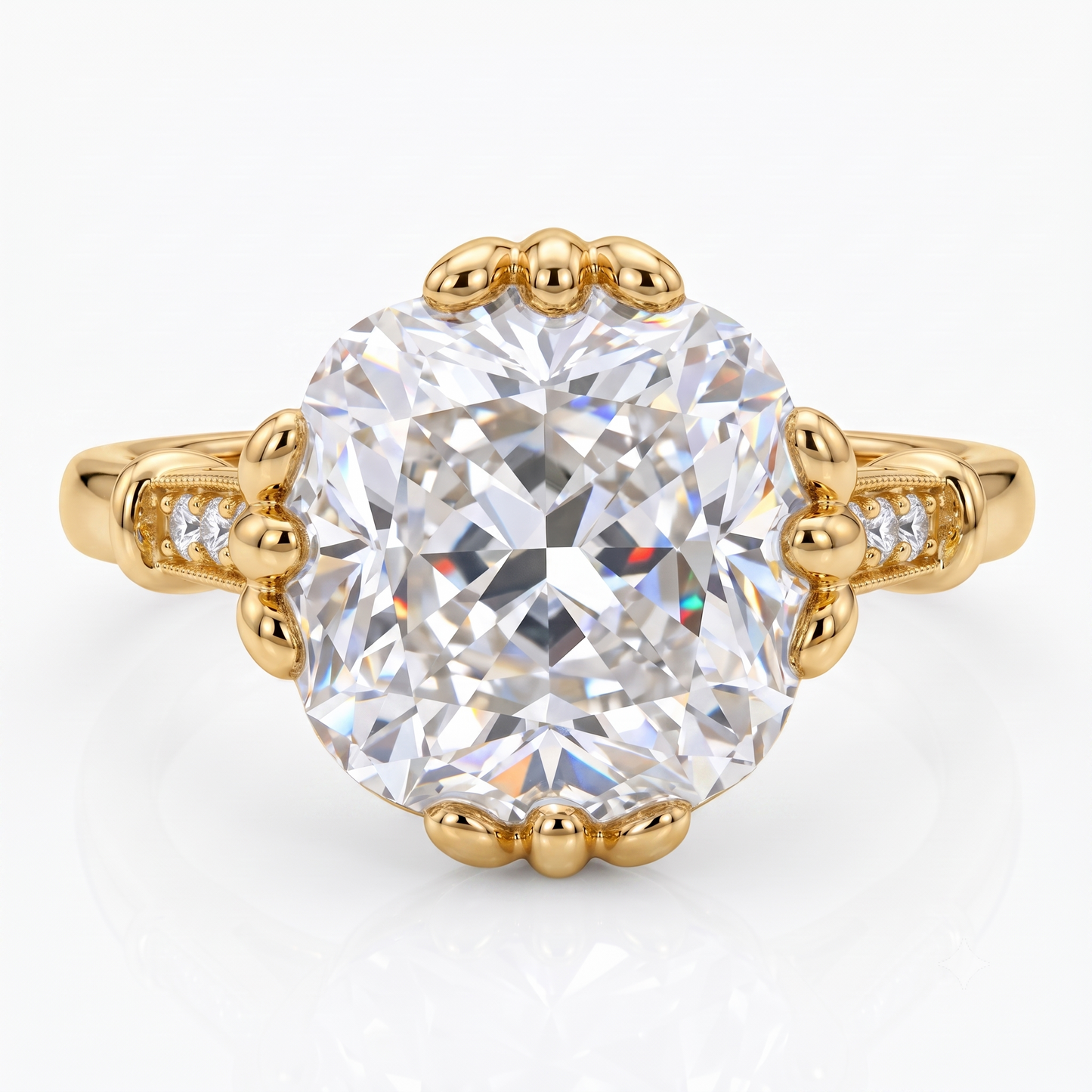 3.600ct Cushion Cut Lab Grown Diamond Solitaire Engagement Ring
