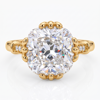 3.600ct Cushion Cut Lab Grown Diamond Solitaire Engagement Ring