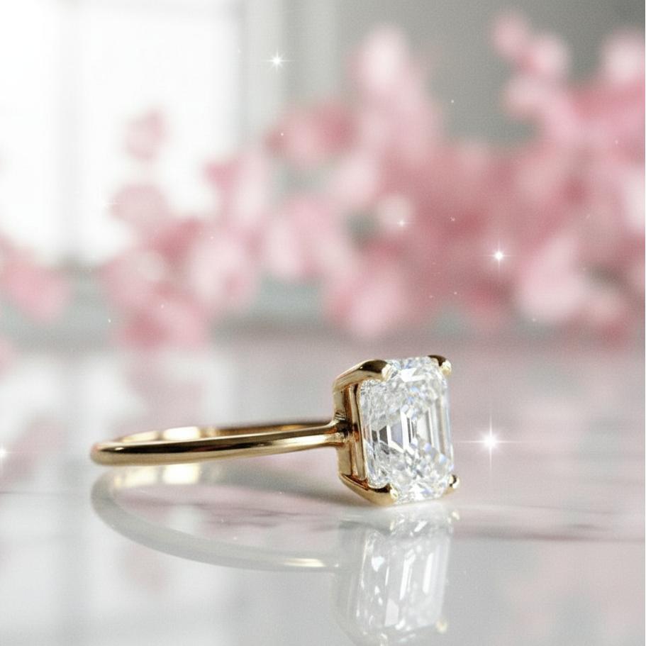 1.500ct Radiant Cut Lab-Grown Solitaire Engagement Ring