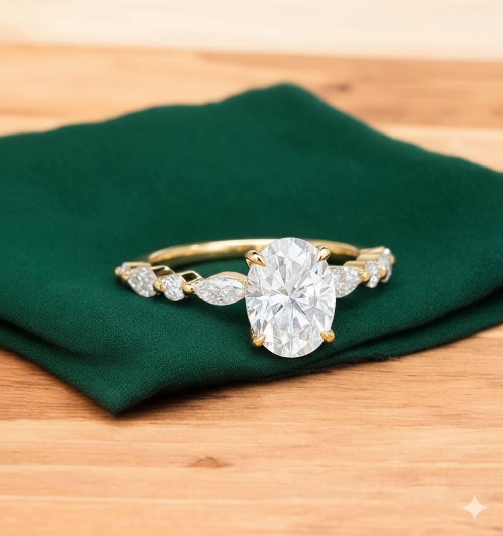 2.30ct Oval Cut Lab-Grown Diamond Engagement Ring