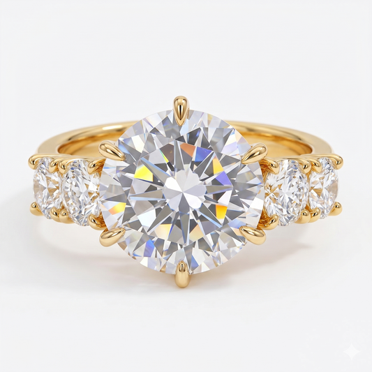 2.00ct Round Cut Paved Lab-Grown Engagement Ring