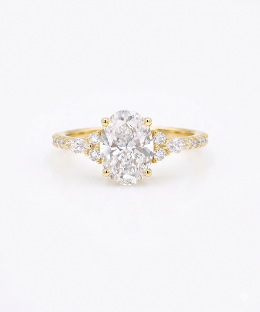 2.00ct Oval Cut 7x9mm Lab-Grown Ring