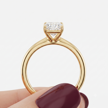 1.00ct Oval Cut Lab Grown Diamond Solitaire Minimalist Engagement Ring