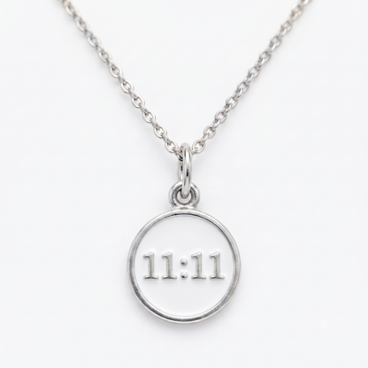 11:11 Angel Number Pendant Necklace, Manifestation Necklace 14K Gold