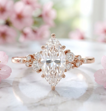 marquise diamond engagement ring​

