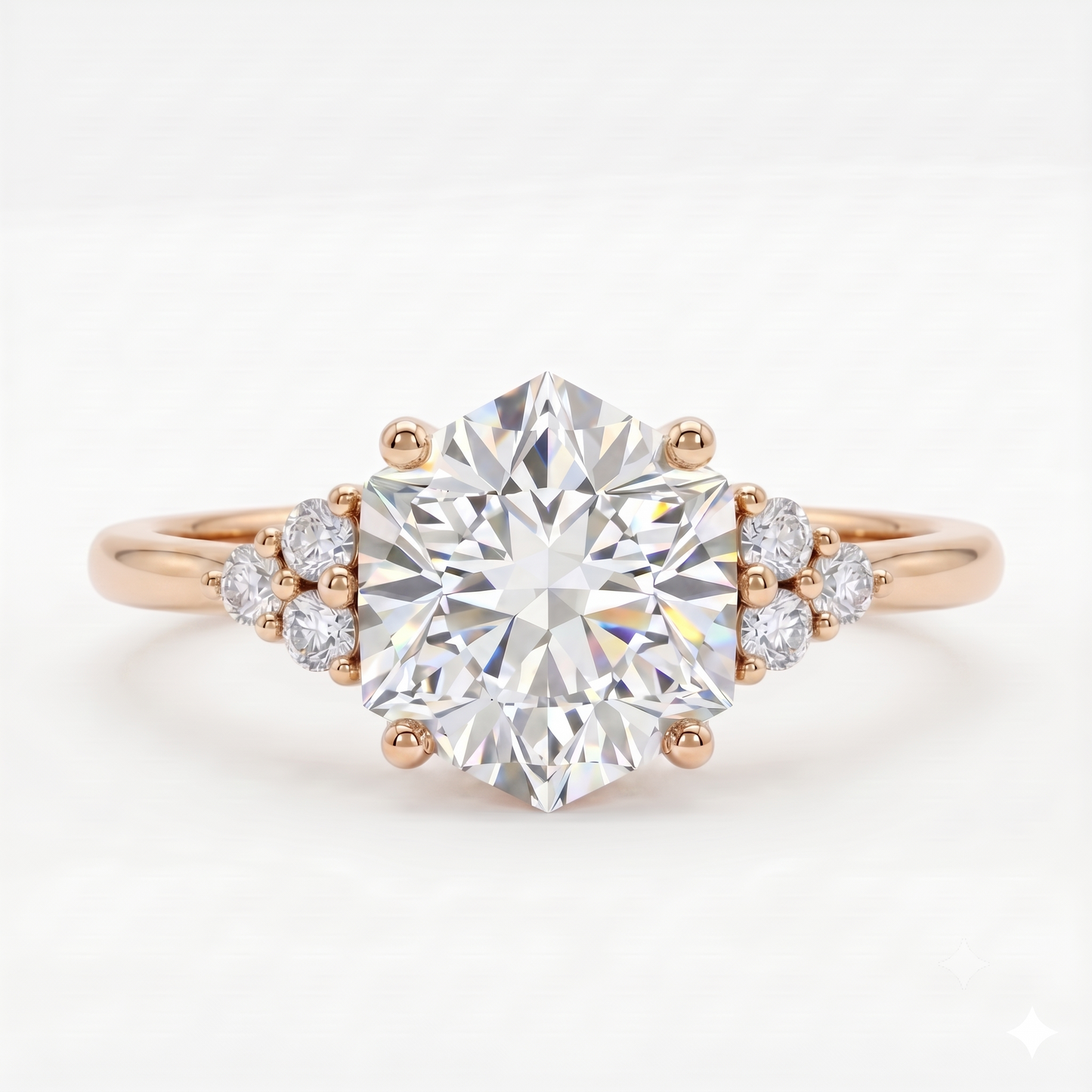 1.56ct Hexagon Cut Lab-Grown Engagement Ring
