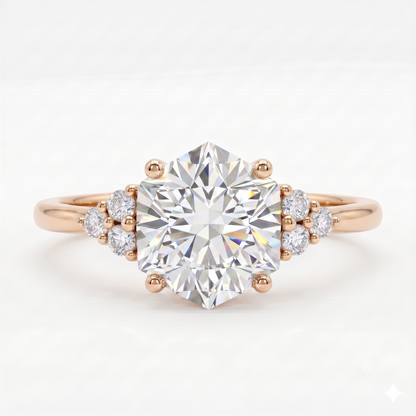 1.56ct Hexagon Cut Lab-Grown Engagement Ring