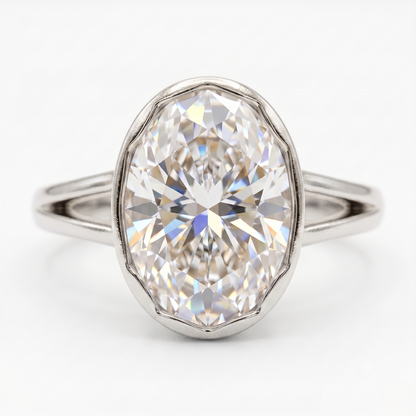 3.00 Ct Oval Cut Lab-Grown Engagement Ring