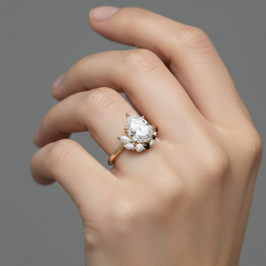 1.550ct Pear Cut Lab-Grown Diamond Engagement Ring