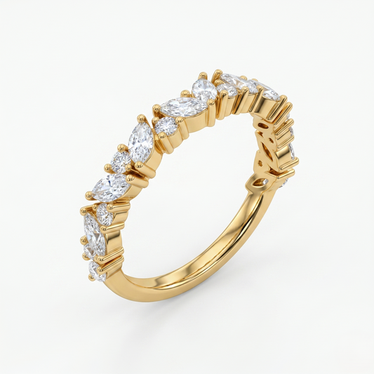 1.500ct  Vintage Marquise Lab-Grown  wedding band
