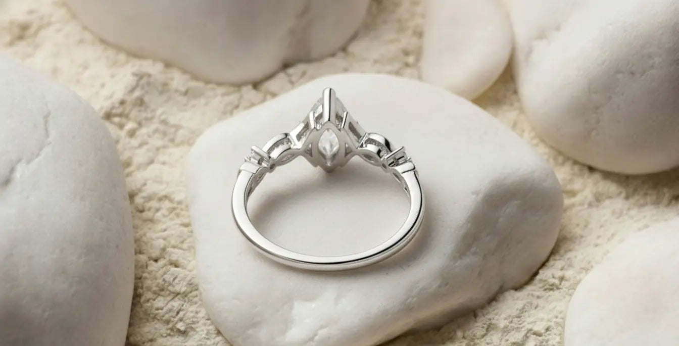 0.536 Ct Marquise Cut Lab Diamond Ring – Engagement Jewelry