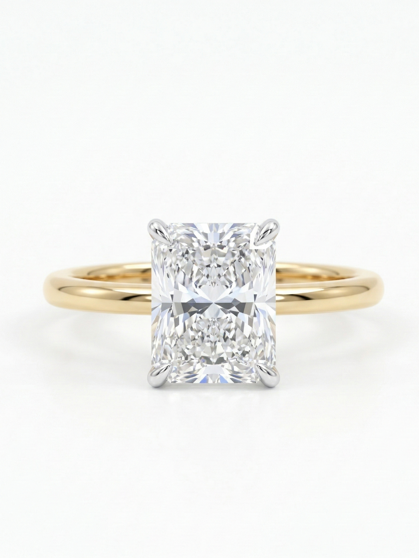 radiant cut engagement rings solitaire​

