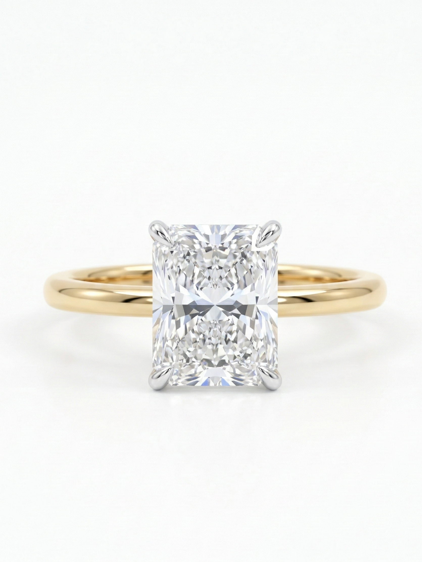 radiant cut engagement rings solitaire​

