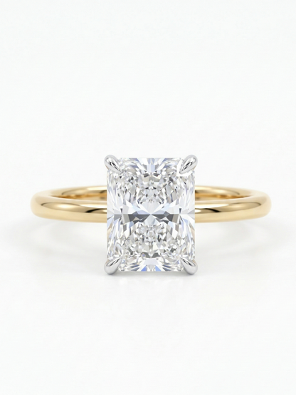 radiant cut engagement rings solitaire​

