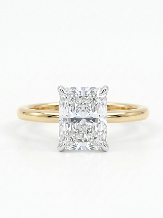 radiant cut engagement rings solitaire​

