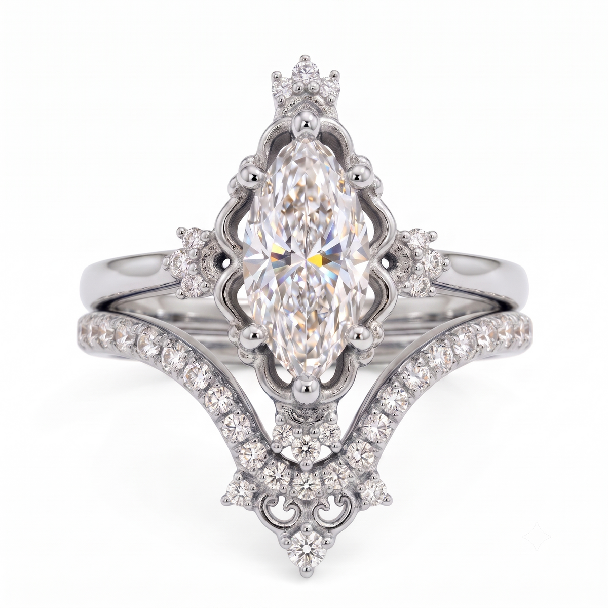 antique marquise diamond engagement rings​

