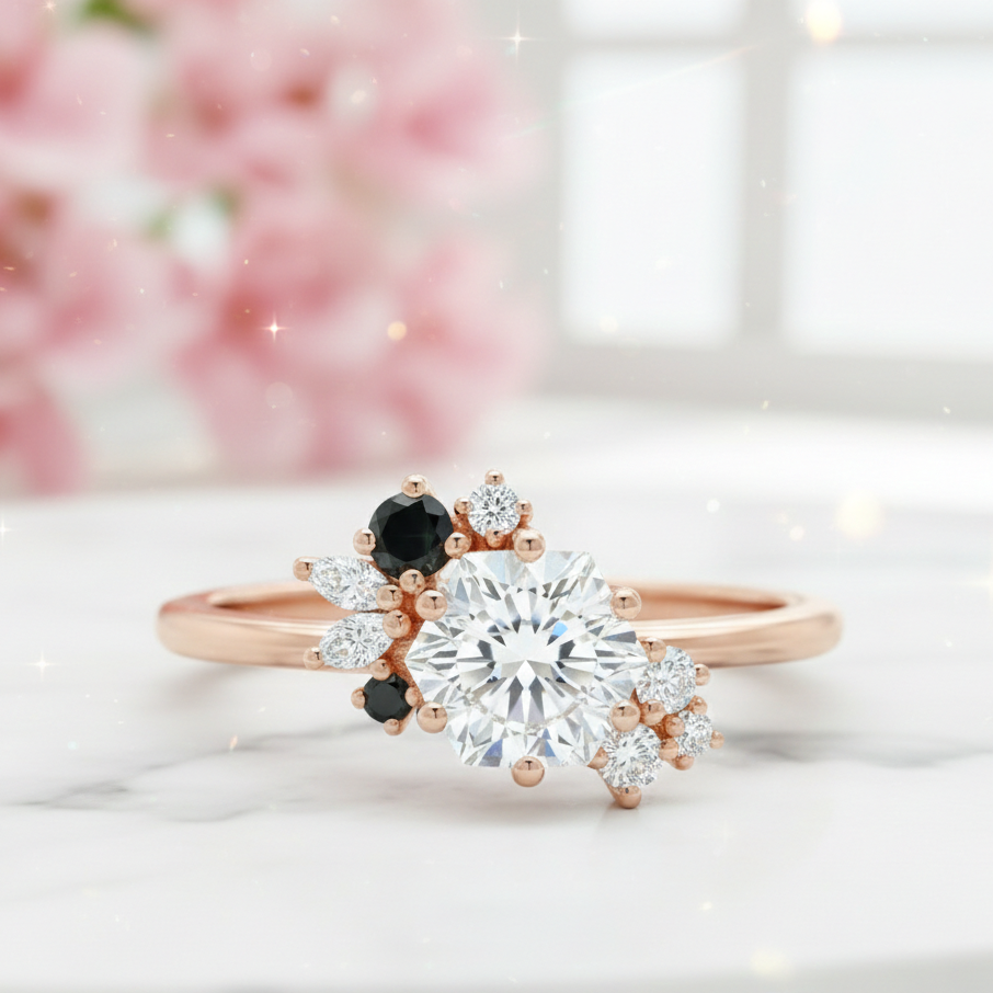 1.00ct Hexagon Cut Engagement Ring