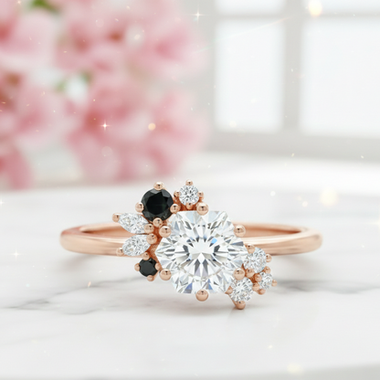 1.00ct Hexagon Cut Engagement Ring