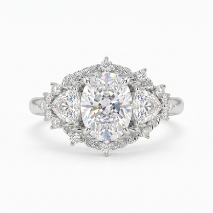 2.00ct Oval Lab-Grown engagement ring art deco