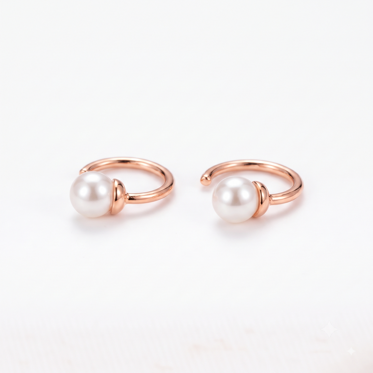 pearl hoop drop earrings​

