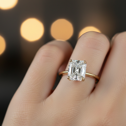1.500ct Radiant Cut Lab-Grown Solitaire Engagement Ring