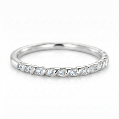 0.0650ct  Half Eternity Round Brilliant Cut Lab-Grown Band