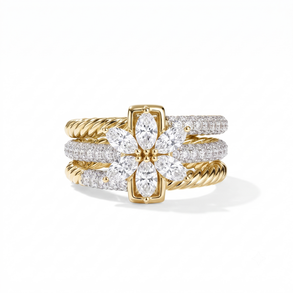 marquise cluster engagement ring​

