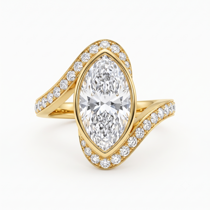 marquise halo engagement ring​

