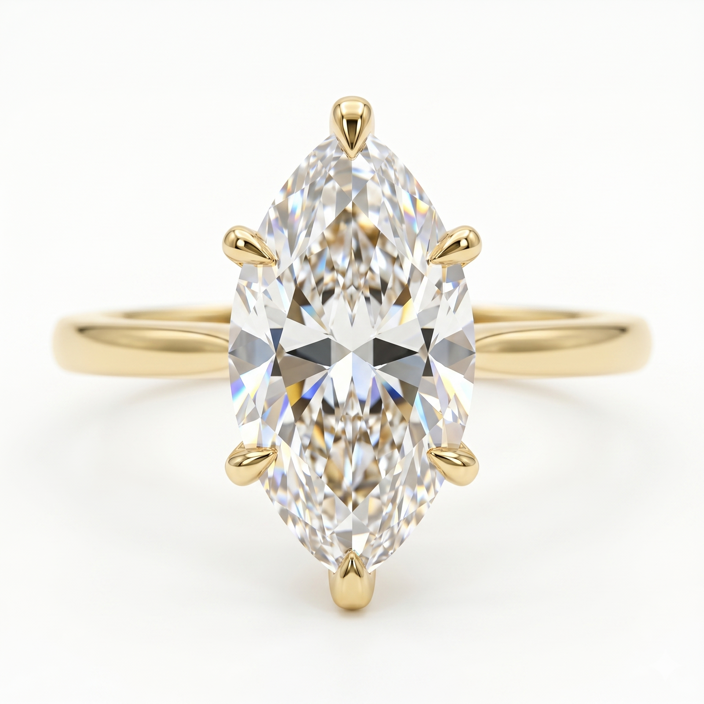 2.00 Carat Lab Grown Diamond Marquise Engagement Ring IGI certified