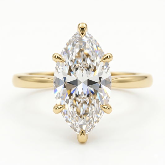 2.00 Carat Lab Grown Diamond Marquise Engagement Ring IGI certified
