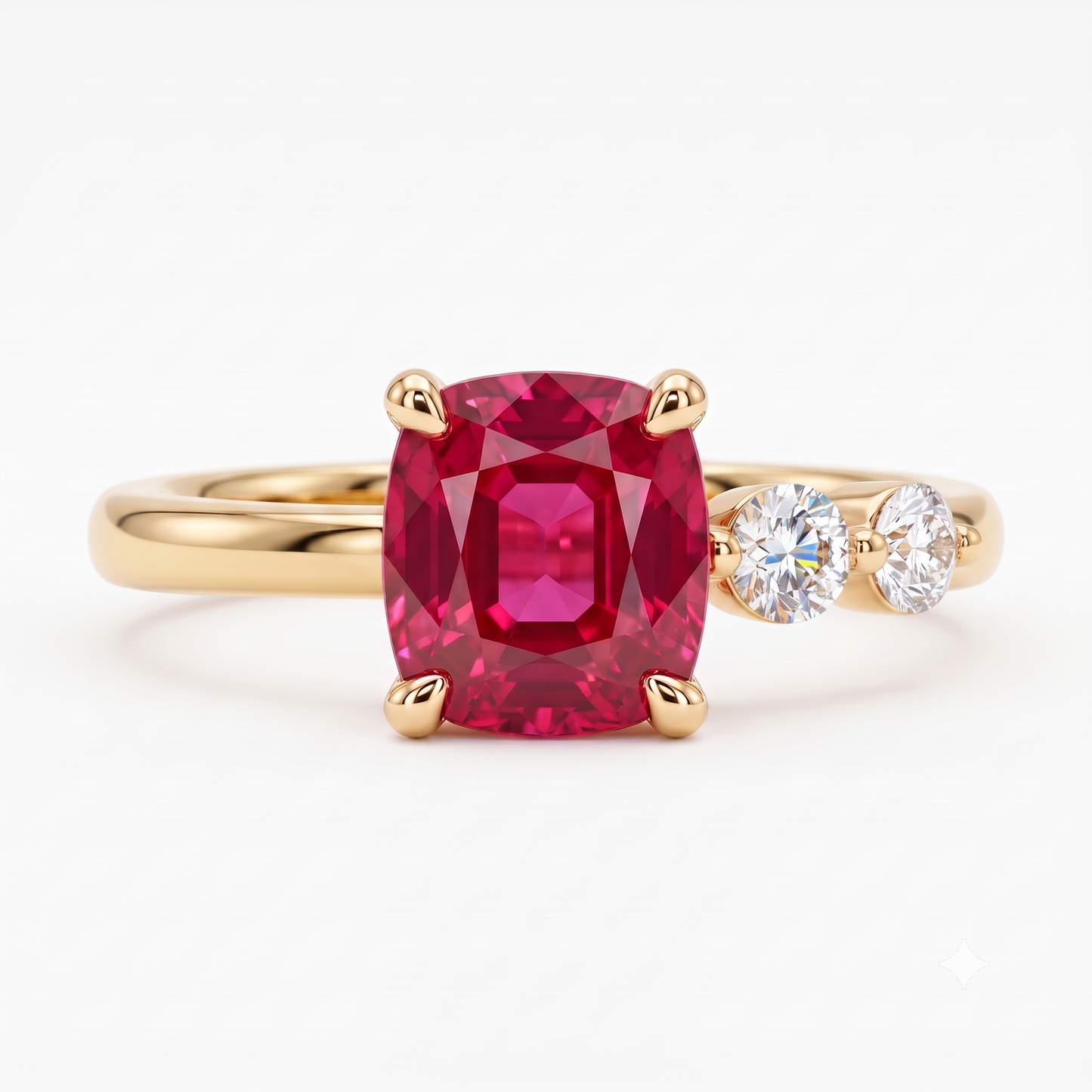 cushion cut ruby ring​

