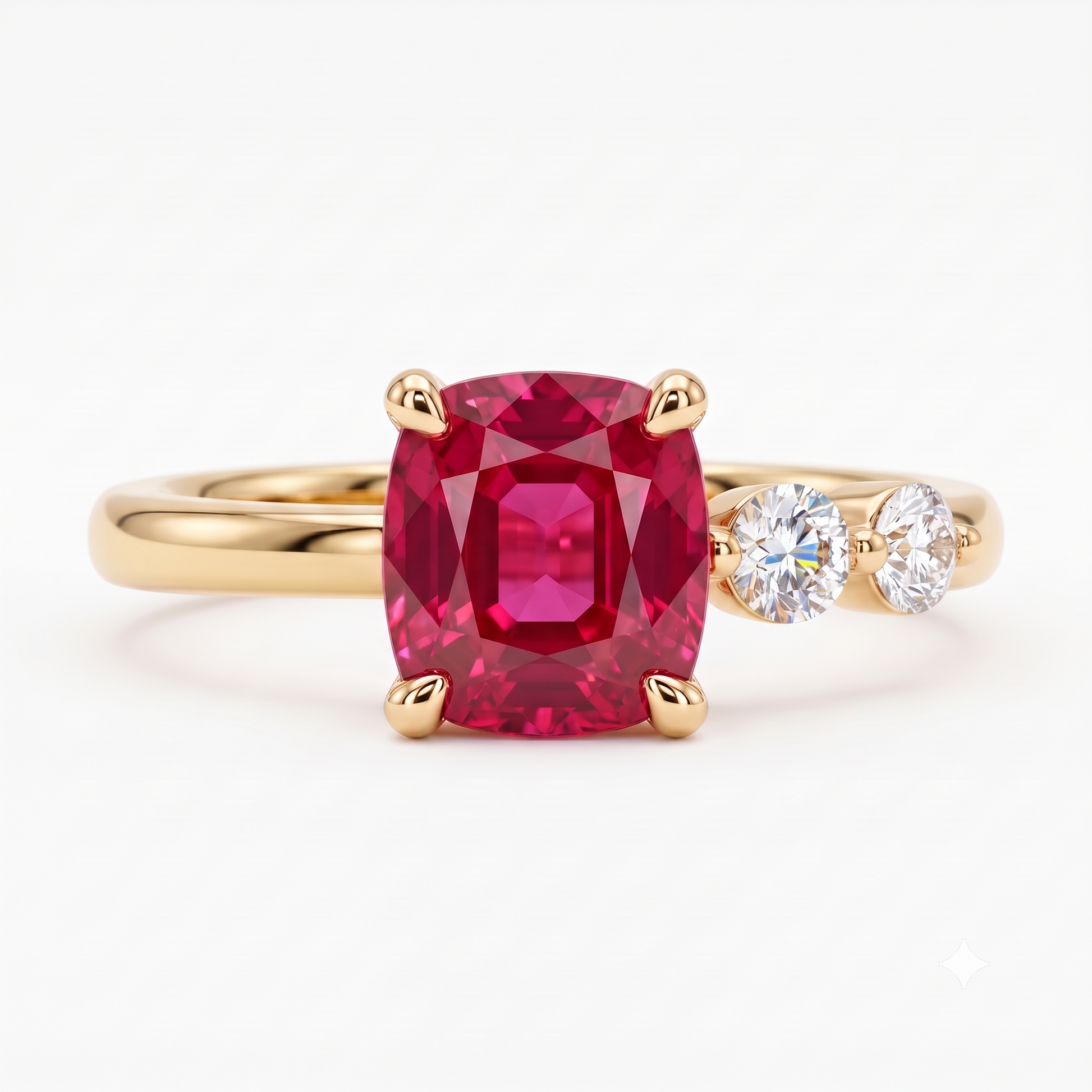 cushion cut ruby ring​

