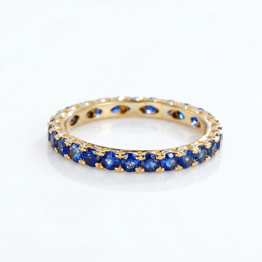 1.20ct Full eternity Sapphire wedding band