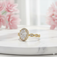 1.60CT Oval Halo Lab Grown Diamond Engagement Ring