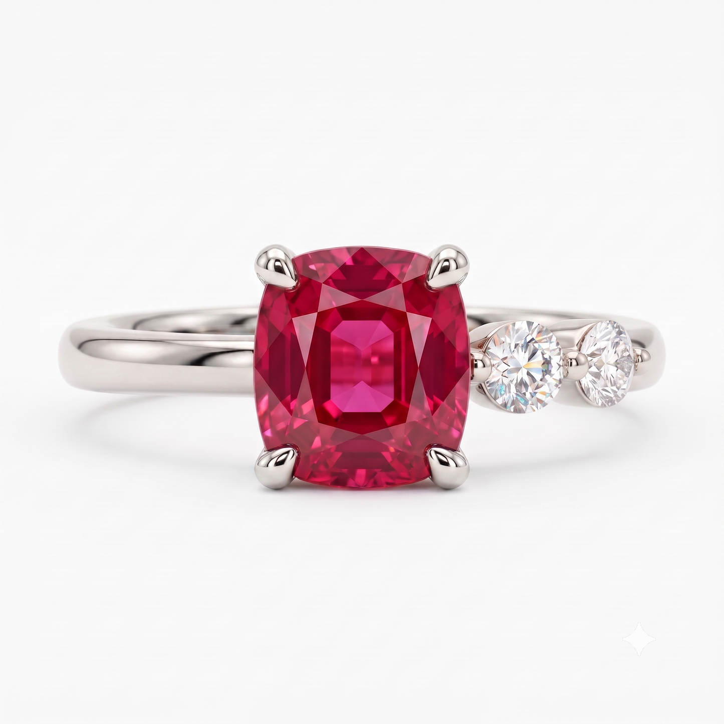 cushion cut ruby ring​

