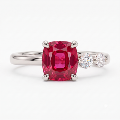 cushion cut ruby ring​

