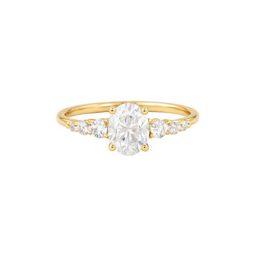 1.25 ct Oval Cut Lab Grown Diamond Engagement Ring • Vintage Inspired Wedding Ring