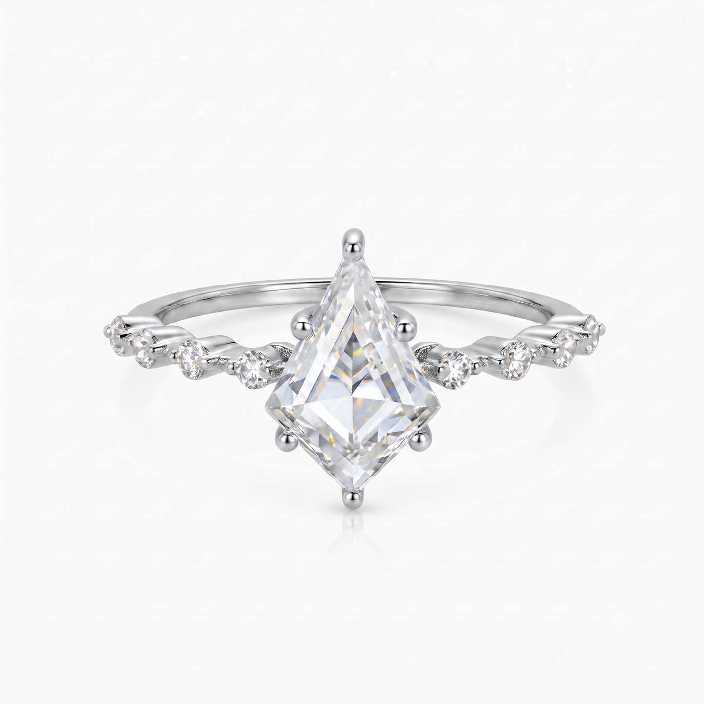 1.120ct Kite Lab Diamond Vintage Ring – Rose Gold