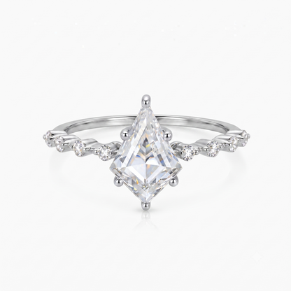 1.120ct Kite Lab Diamond Vintage Ring – Rose Gold