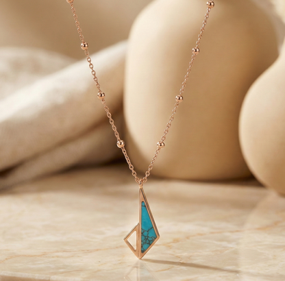 Blue Moon Turquoise Pendant Necklace