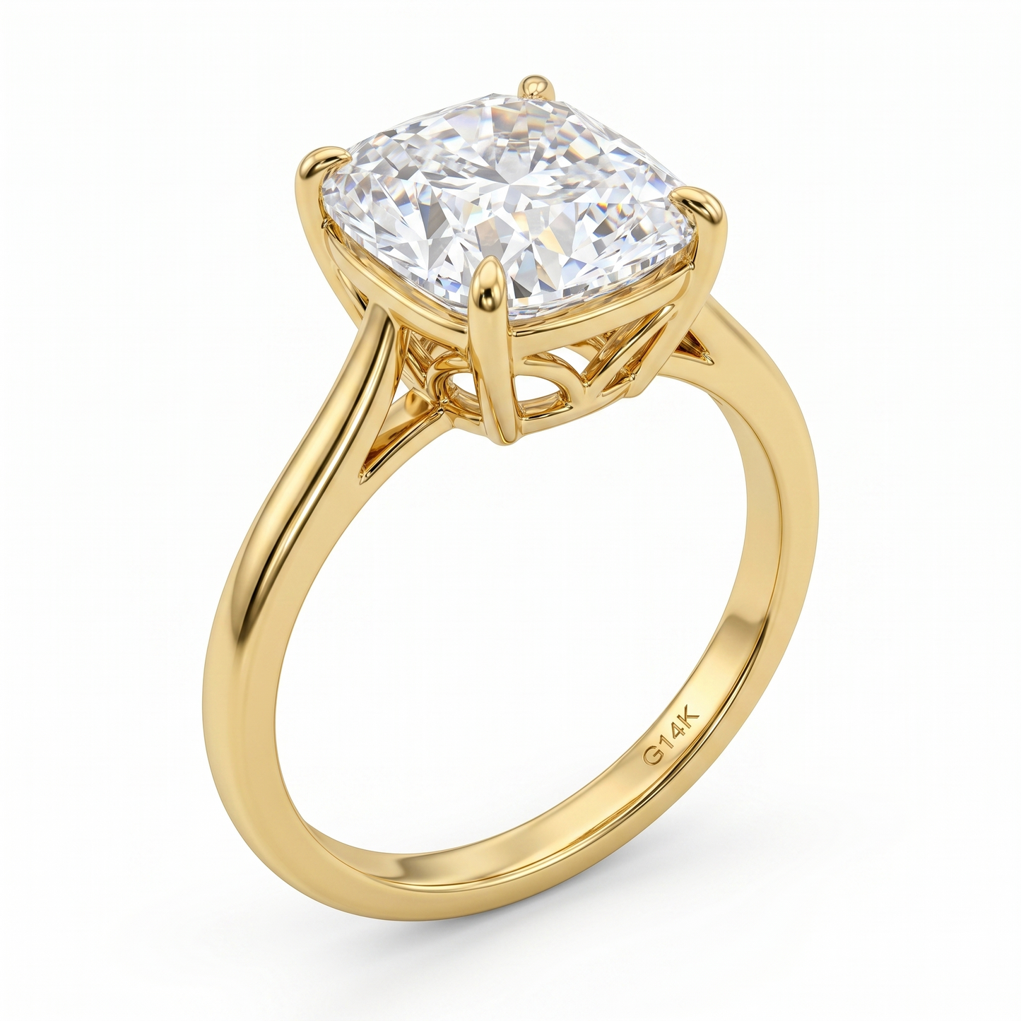 3.46ct Cushion Cut Lab-Grown Engagement Ring