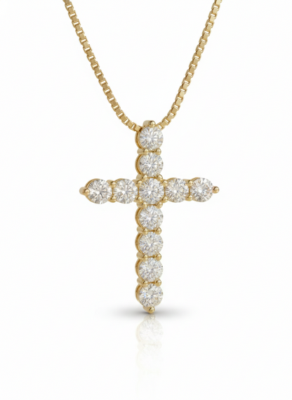 1.100 ct Lab-Grown Cross Necklace - Alternative Cross Pendant