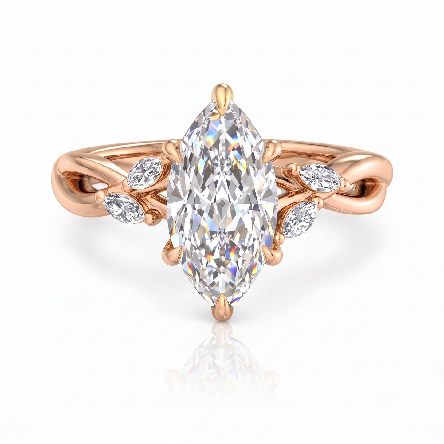 2.0 ct Marquise Lab Grown Diamond Engagement Ring
