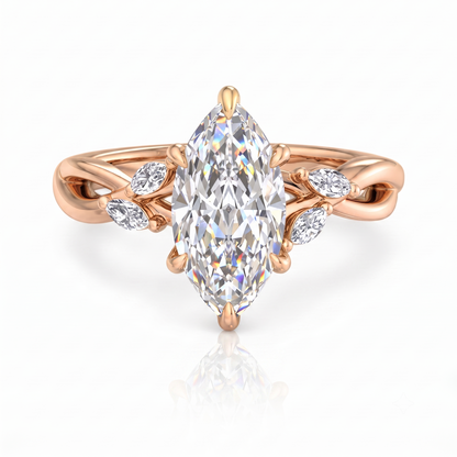 2.0 ct Marquise Lab Grown Diamond Engagement Ring