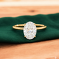 2.500 ct Oval Lab Grown Diamond Engagement Ring • 18K Gold Solitaire Ring