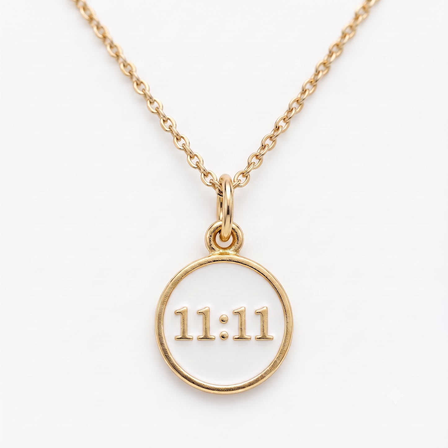 11:11 Angel Number Pendant Necklace, Manifestation Necklace 14K Gold