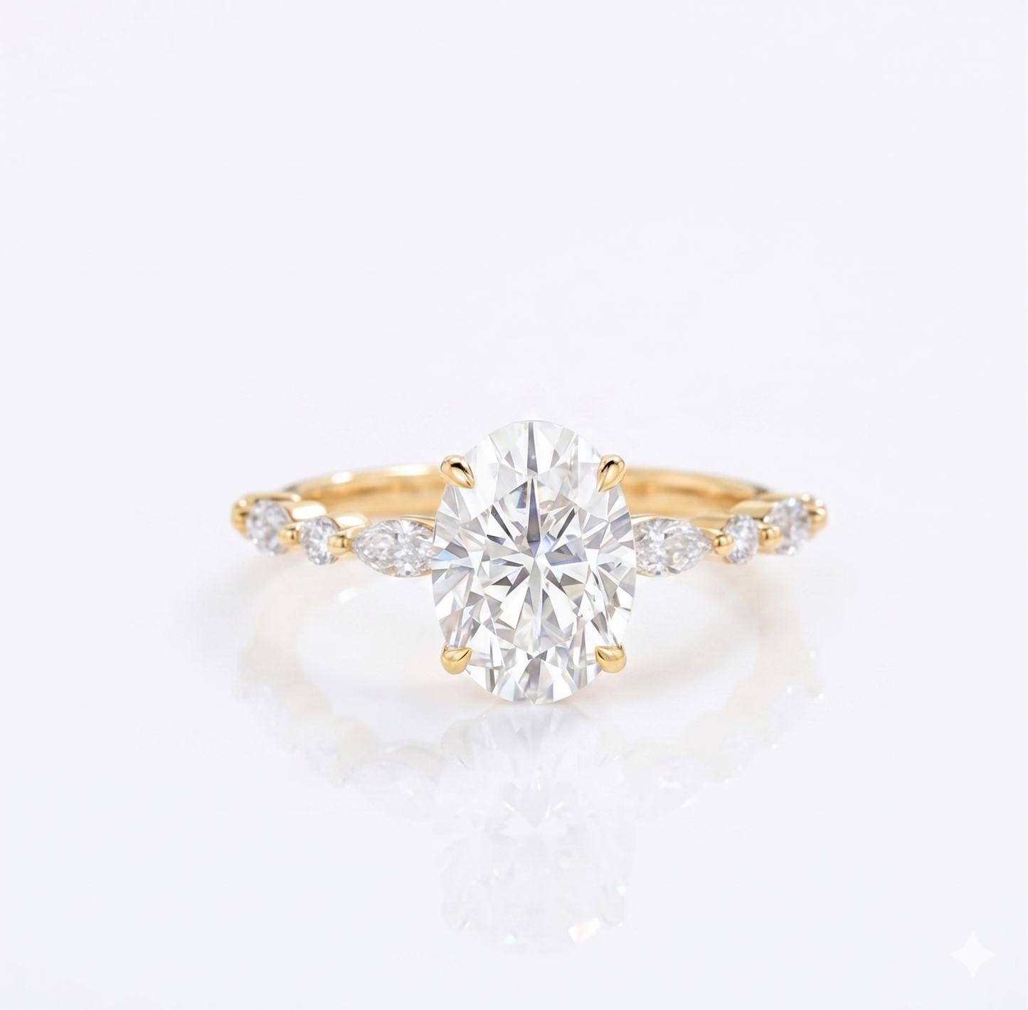 2.90 ct Oval Lab-Grown Diamond Engagement Ring