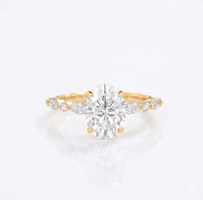 2.90 ct Oval Lab-Grown Diamond Engagement Ring